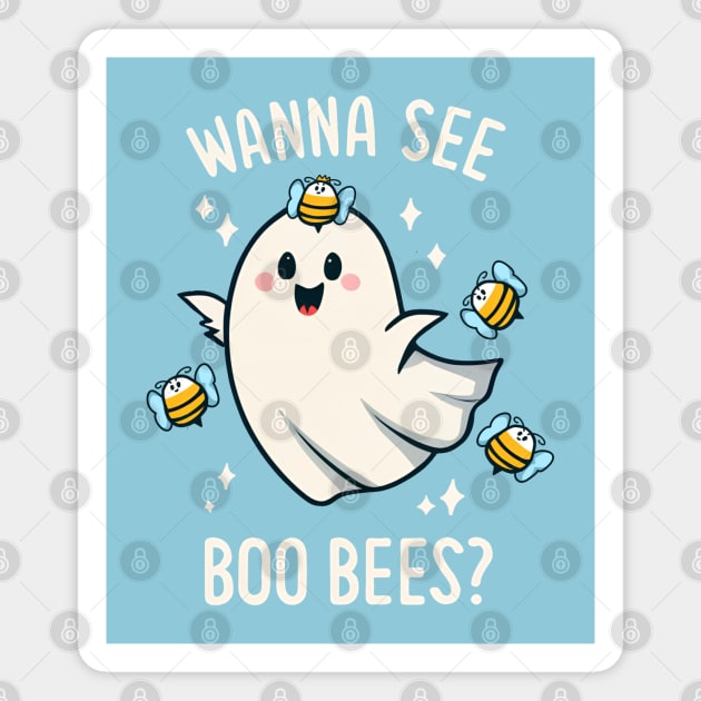 Halloween funny boo bees Magnet by Elysian wear